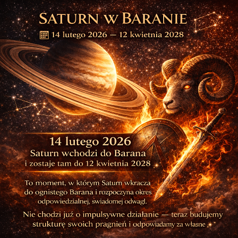 Przejście Saturna do Barana 14.02.2025-12.04.2028 Koniec zwlekania, początek odpowiedzialności