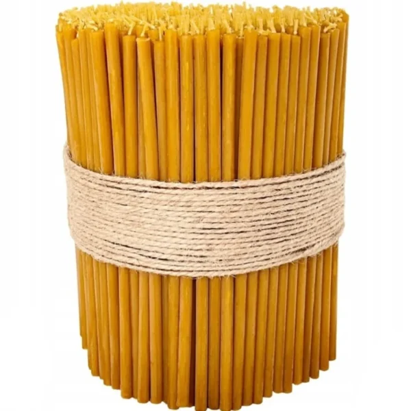 5 szt. Świece cerkiewne 100 % wosk pszczeli 17cm