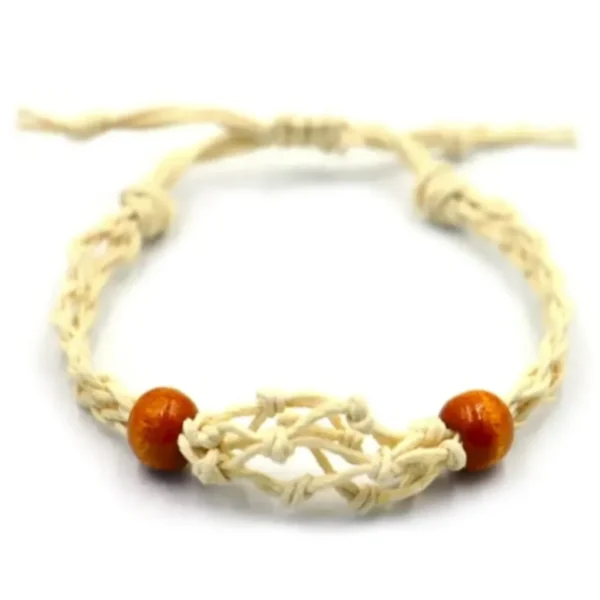 Sznurek do Bransoletki z Kamieniem 20-28 cm Naturalny