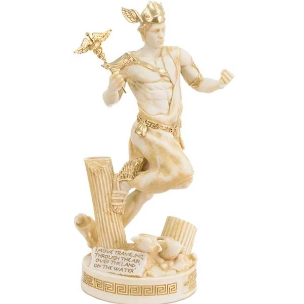 Figurka Alabastrowa Hermes – Grecki Posłaniec Bogów 25 cm